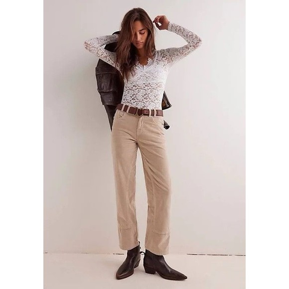 COPY - WE THE FREE Risk Taker High Rise Straight Corduroy Pants Women's Sz 28 N… - Picture 13 of 16